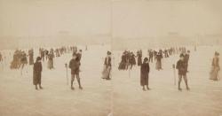 Stereofoto IJsclubterrein Museumplein ca. 1885