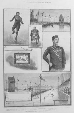 Internationale schaatswedstrijd Museumplein 1888