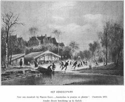 Schaatsen in het Vondelpark ca.1870