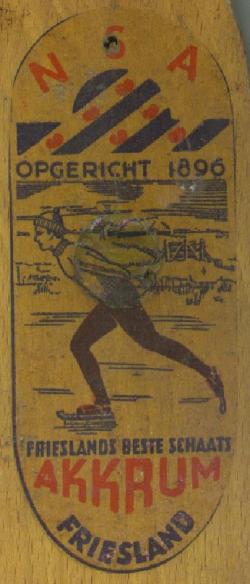 Etiket voor schaatsen Nijdam NSA, Akkrum