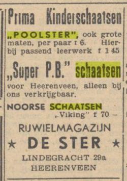 Advertentie N.V.De Friesche Schaatsenfabriek