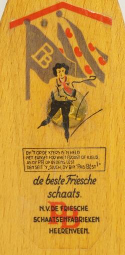Etiket voor schaatsen N.V.De Friesche Schaatsenfabriek