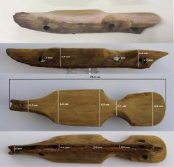 Houten voetstapel kinderschaats, ca. 1500