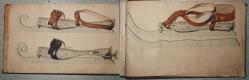 Voorbeeldboek (Musterbuch) bladzijde schaatsen
