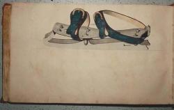 Voorbeeldboek (Musterbuch) bladzijde schaatsen