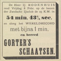 Advertentie in Nederlandsche Sport 9 februari 1895