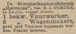 Advertentie in het Nieuws van den Dag 21 februari 1901