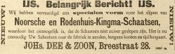 Advertentie Dee&Zoon in Leidsch Dagblad 27 december 1899