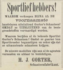 Advertentie in De Athleet 3 januari 1895