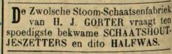 Personeelsadvertentie in Leeuwarder Courant 13 juni 1895
