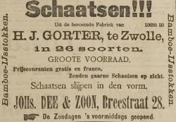 Advertentie Dee&Zoon in Leidsch Dagblad 27 december 1899