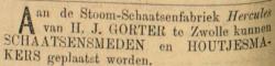 Advertentie in Leeuwarder Courant 6 januari 1900