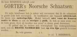 Mededeling Rodenhuis in De Athleet 29 december 1894