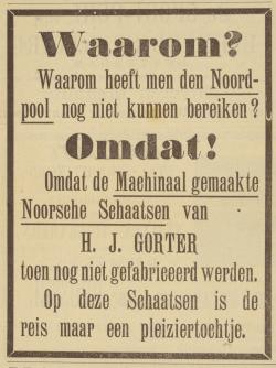 Advertentie in Nederlandsche Sport 1 december 1894