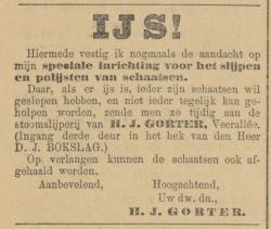 Advertentie in Provinciale Overijsselsche en Zwolsche Courant 3 januari 1895