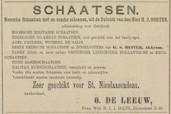 Advertentie O. de Leeuw in Provinciale Overijsselsche en Zwolsche Courant 19 november 1894