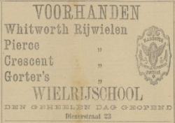 Advertentie in Provinciale Overijsselsche en Zwolsche Courant 19 maart 1898