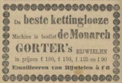 Advertentie in Provinciale Overijsselsche en Zwolsche Courant 13 april 1900
