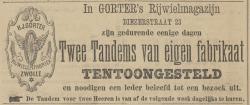 Advertentie in Provinciale Overijsselsche en Zwolsche Courant 16 april 1898