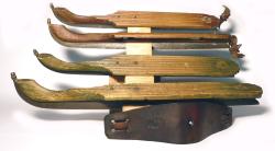 Schaats voetstapel met ribbels