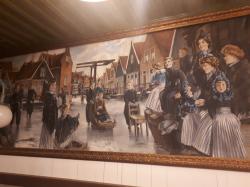 Muurschildering in restaurant AMVO