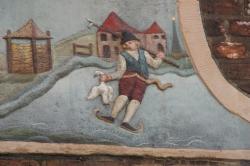 Gevelsteen Winterlandschap met Schaatser