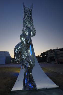 Schaatssymbool kunstwerk