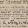 Advertentie 1898 schaatsenverkoper C. van den Muijsenbergh, Tilburg