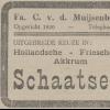 Advertentie 1921 schaatsenverkoper C. van den Muijsenbergh, Tilburg