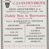 Advertentie 1925 schaatsenverkoper C.J. van den Broek Haarlem