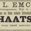 Advertentie 1885 J.L. Emck, Gorinchem