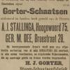 Advertentie 1901 schaatsenmaker H.J. Gorter, Zwolle