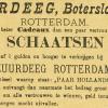 Advertentie 1894 schaatsenverkoper Zuurdeeg, Rotterdam