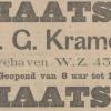 Advertentie 1904 schaatsenverkoper A.G.Kramer, Rotterdam