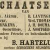 Advertentie 1895 schaatsenverkoper B. Hartelust, Leeuwarden