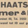 Advertentie 1938 schaatsenverkoper Kramer&Röder, Rotterdam