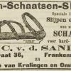 Advertentie 1892 van schaatsenverkoper J.C. van der Sande, Rotterdam