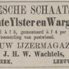 Advertentie 1878 schaatsenverkoper J.H.W. Wachtels, Leeuwarden