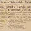 Advertentie 1894 schaatsenmaker H.J. Gorter, Zwolle