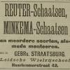 Advertentie 1906 schaatsenverkoper Gebr. Straatsburg, Leiden