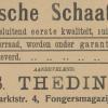 Advertentie 1905 schaatsenverkoper G.S.Thedinga, Assen