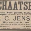 Advertentie 1910 schaatsenverkoper G.C. Jense, Delft