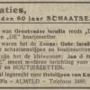 Advertentie 1941 schaatsenmaker J&H Israëls, Almelo