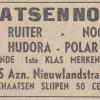 Advertentie 1937 SKANDIA schaatsen