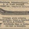 Advertentie 1902 schaatsenverkoper L.G.van Doorn, Rotterdam