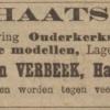 Advertentie 1902 schaatsenverkoper Röder&Verbeek, Rotterdam