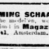 Advertentie 1905 schaatsenverkoper Magazijn Sport, Amsterdam