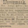 Advertentie 1904 schaatsenmaker M. Blanker, Rotterdam