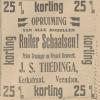 Advertentie 1922 schaatsenmaker J.S. Thedinga, Veendam
