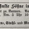 Aanmelding 1885 merkteken schaatsenmaker F.C. Schulte&Söhne,  Remscheid (Duitsland)